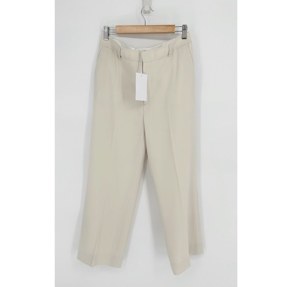 NEW Filippa K Hutton Straight Trouser Pants High Rise in Ivory Women's 38 US 8 - Picture 2 of 10